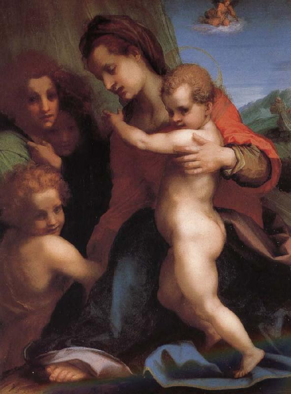 Andrea del Sarto The Virgin and Child with St. John childhood, as well as two angels France oil painting art